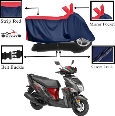 KEDIT Two Wheeler Cover for Yamaha(Cygnus Ray ZR, Red, Blue)