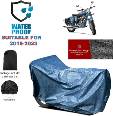 PAGORA Waterproof Two Wheeler Cover for Royal Enfield(Classic Squadron, Blue)