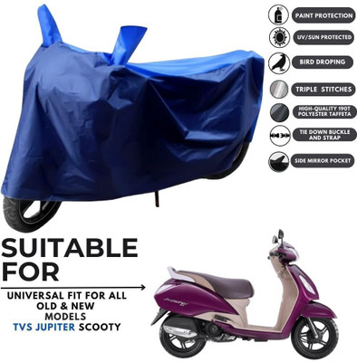 MADAFIYA Two Wheeler Cover for TVS(Jupiter Grande BS6, Blue, Blue)
