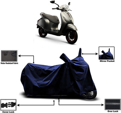 Amexride Two Wheeler Cover for Bajaj(Urbanite Chetak, Blue)