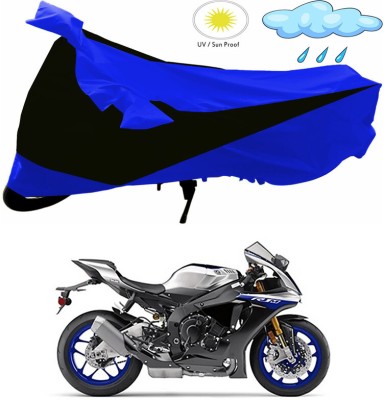 Ascension Two Wheeler Cover for Yamaha(YZF R1 M BS6, Black, Blue)