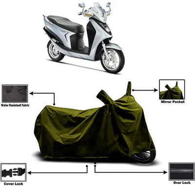 Amexride Two Wheeler Cover for Hero(Leap Hybrid SES, Green)