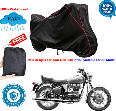 AUTOCAD Waterproof Two Wheeler Cover for Royal Enfield(Electra 4S, Black)