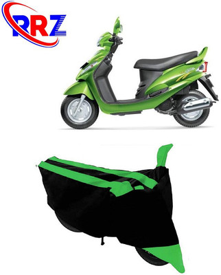 RRZ Waterproof Two Wheeler Cover for Mahindra(Rodeo RZ, Black, Green)