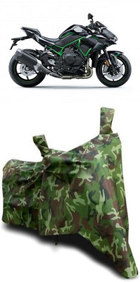 ATBROTHERS Waterproof Two Wheeler Cover for Kawasaki(ZH2 BS6, Multicolor, Green)