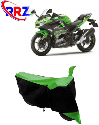 RRZ Waterproof Two Wheeler Cover for Kawasaki(Ninja 400, Black, Green)