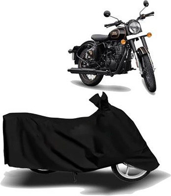 MMSSTAR Waterproof Two Wheeler Cover for Royal Enfield(Bullet 500, Black)