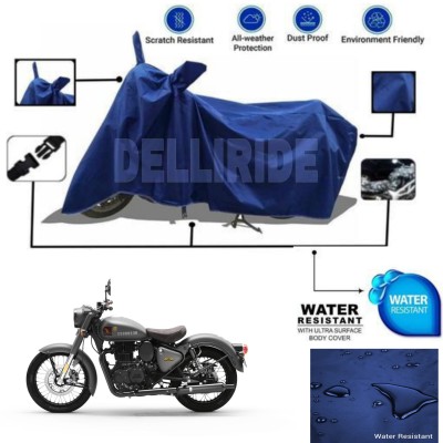 TPNYKR Two Wheeler Cover for Royal Enfield(Classic 350, Blue)