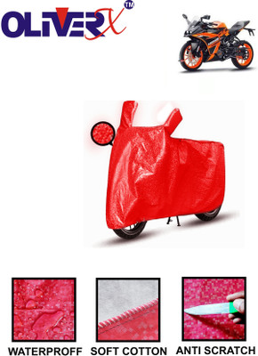 AUTOCAD Waterproof Two Wheeler Cover for KTM(RC125, Red)