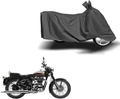 FKOK Waterproof Two Wheeler Cover for Royal Enfield(Classic 350, Grey)