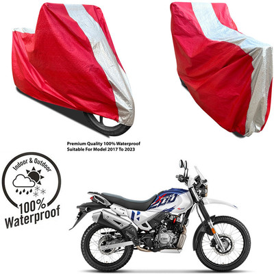 AUTOCAD Waterproof Two Wheeler Cover for Royal Enfield(Bullet 350 New BS6, Silver, Red)