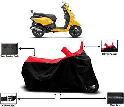 Amexride Two Wheeler Cover for Hero(Pleasure Plus, Red)