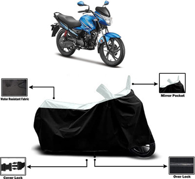 Amexride Two Wheeler Cover for Hero(Glamour FI, White)