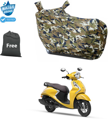 GOSHIV-car and bike accessories Waterproof Two Wheeler Cover for Yamaha(Fascino BS6, Yellow)