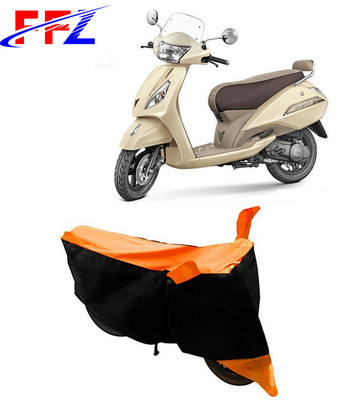 FFZ Waterproof Two Wheeler Cover for TVS(Jupiter classic, Black, Orange)