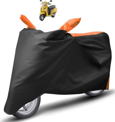 Caronix Two Wheeler Cover for Honda(Activa 5G, Orange, Black)