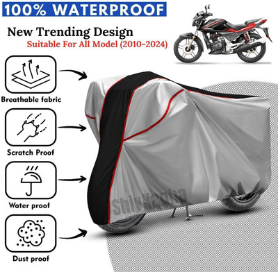 Shiv Kanha Waterproof Two Wheeler Cover for Hero(CBZ Extreme, Silver, Black)