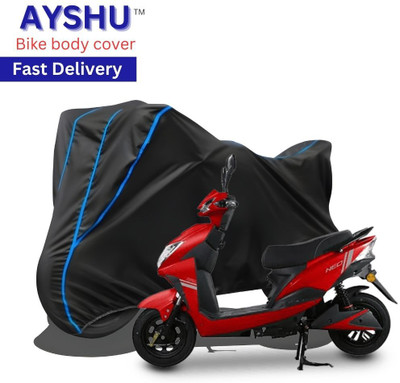 AYSHU Waterproof Two Wheeler Cover for Techo Electra(Electra 4S, Black, Red)