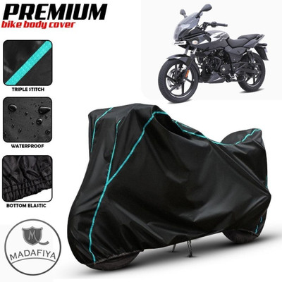 ZAQE Waterproof Two Wheeler Cover for Bajaj(Pulsar 220 DTS-i, Black)