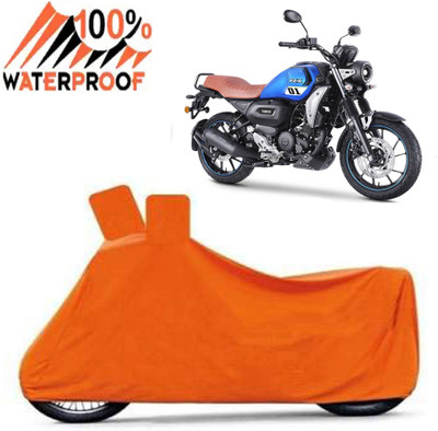 ROYAL AUTO MART Waterproof Two Wheeler Cover for Yamaha(FZ-X, Orange)