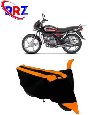 RRZ Waterproof Two Wheeler Cover for Hero(Splendor Plus, Black, Orange)