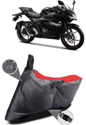 smwzxyu Waterproof Two Wheeler Cover for Suzuki(Gixxer SF, Black, Red)