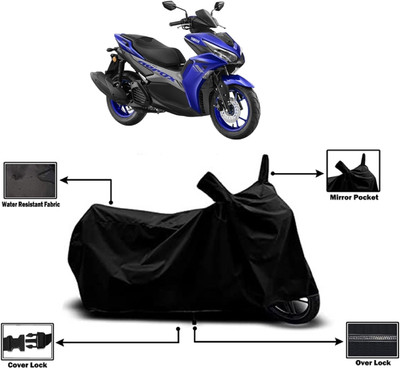 Amexride Two Wheeler Cover for Yamaha(Aerox 155 Maxi, Black)