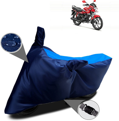 DeepShakshi AUTOMOTIVE Waterproof Two Wheeler Cover for Hero(Passion, Blue)