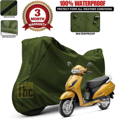 FBC Waterproof Two Wheeler Cover for Honda(Activa 6G, Green, Black)
