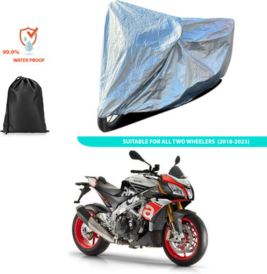 PAGORA Waterproof Two Wheeler Cover for Aprilia(Silver)