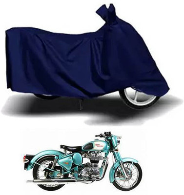 RONISH Waterproof Two Wheeler Cover for Royal Enfield(Classic 500, Blue)