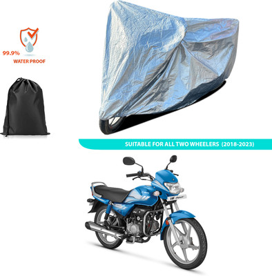 PAGORA Waterproof Two Wheeler Cover for Hero(HF Deluxe, Silver)