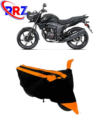 RRZ Waterproof Two Wheeler Cover for Honda(CB Trigger, Black, Orange)