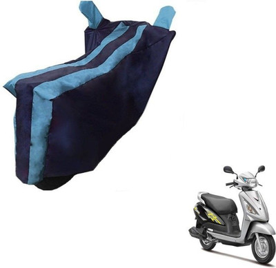 MWBB Waterproof Two Wheeler Cover for Suzuki(Swish, Black, Blue)