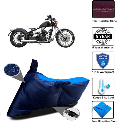 MISSION COLLECTION Waterproof Two Wheeler Cover for Harley Davidson(Bobber 350, Blue)