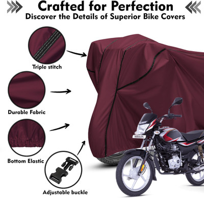 AutoGalaxy Waterproof Two Wheeler Cover for Bajaj(Platina, Maroon, Black)