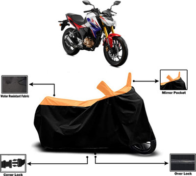 Amexride Two Wheeler Cover for Honda(CBF, Orange)