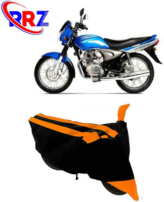 RRZ Waterproof Two Wheeler Cover for Bajaj(Wind 125, Black, Orange)