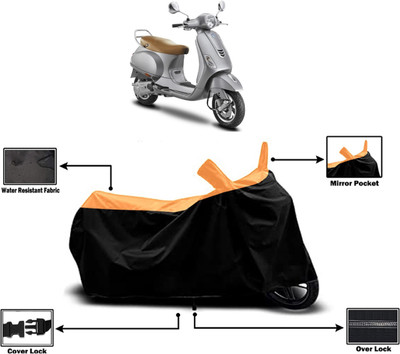 Amexride Two Wheeler Cover for Vespa(VXL 125 BS6, Orange)