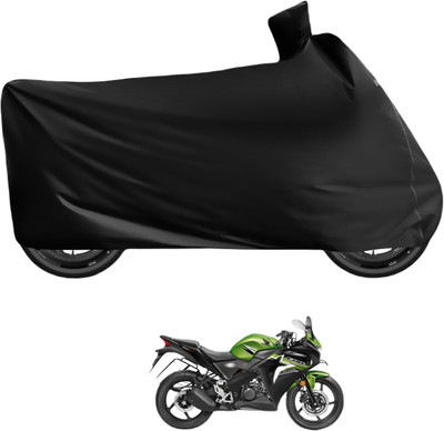 Auto Hub Waterproof Two Wheeler Cover for Honda(CBR 150R, Black)