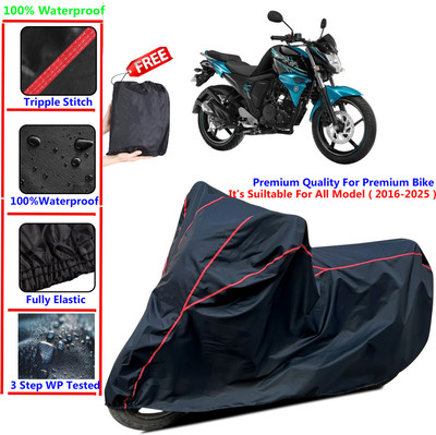 KaparDineX Waterproof Two Wheeler Cover for Yamaha(FZ S FI New, Black)