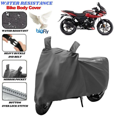 BigFly Two Wheeler Cover for Bajaj(Pulsar 220F, Grey)