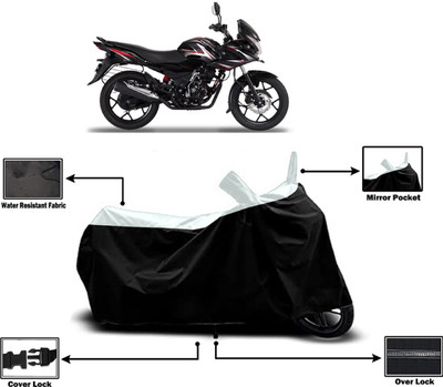 Amexride Two Wheeler Cover for Bajaj(Discover 150 f, White)