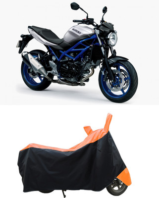 Coxtor Waterproof Two Wheeler Cover for Suzuki(SV 650 BS6, Orange)