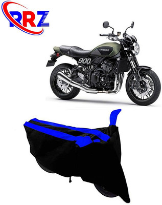 RRZ Waterproof Two Wheeler Cover for Kawasaki(Z900RS, Black, Blue)