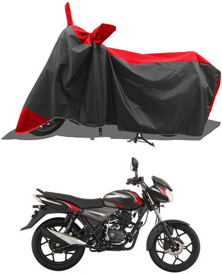 AG AutoHub Waterproof Two Wheeler Cover for Bajaj(Discover 125 DTS-i, Black, Red)