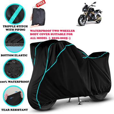 KaparDineX Waterproof Two Wheeler Cover for Mahindra(Mojo, Black)