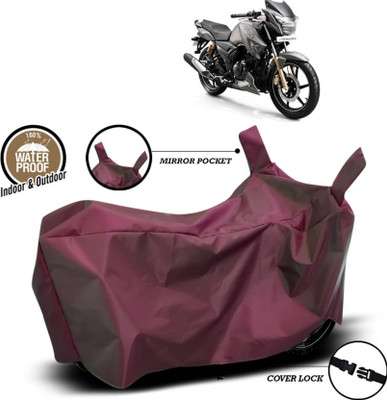 AASHTIK MART Two Wheeler Cover for TVS(Apache RTR 180, Maroon)