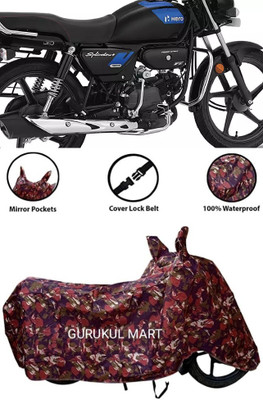Mdstar Waterproof Two Wheeler Cover for Hero(Splendor I Smart, Black)