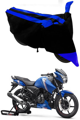 MMSSTAR Waterproof Two Wheeler Cover for TVS(Apache RTR 160, Blue, Black)